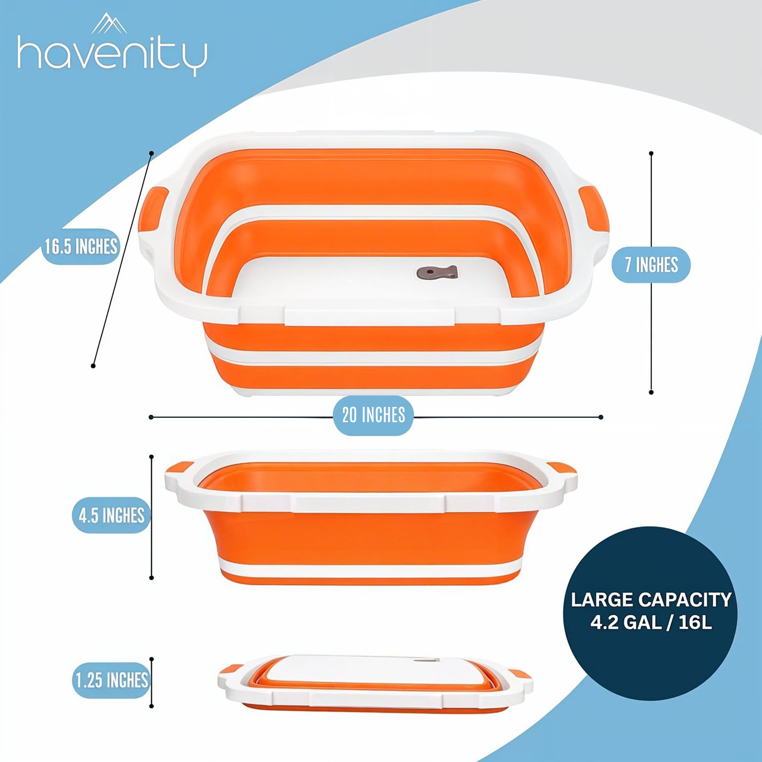 Havenity cutting board top view with vegetables staged, keeps countertops clean
