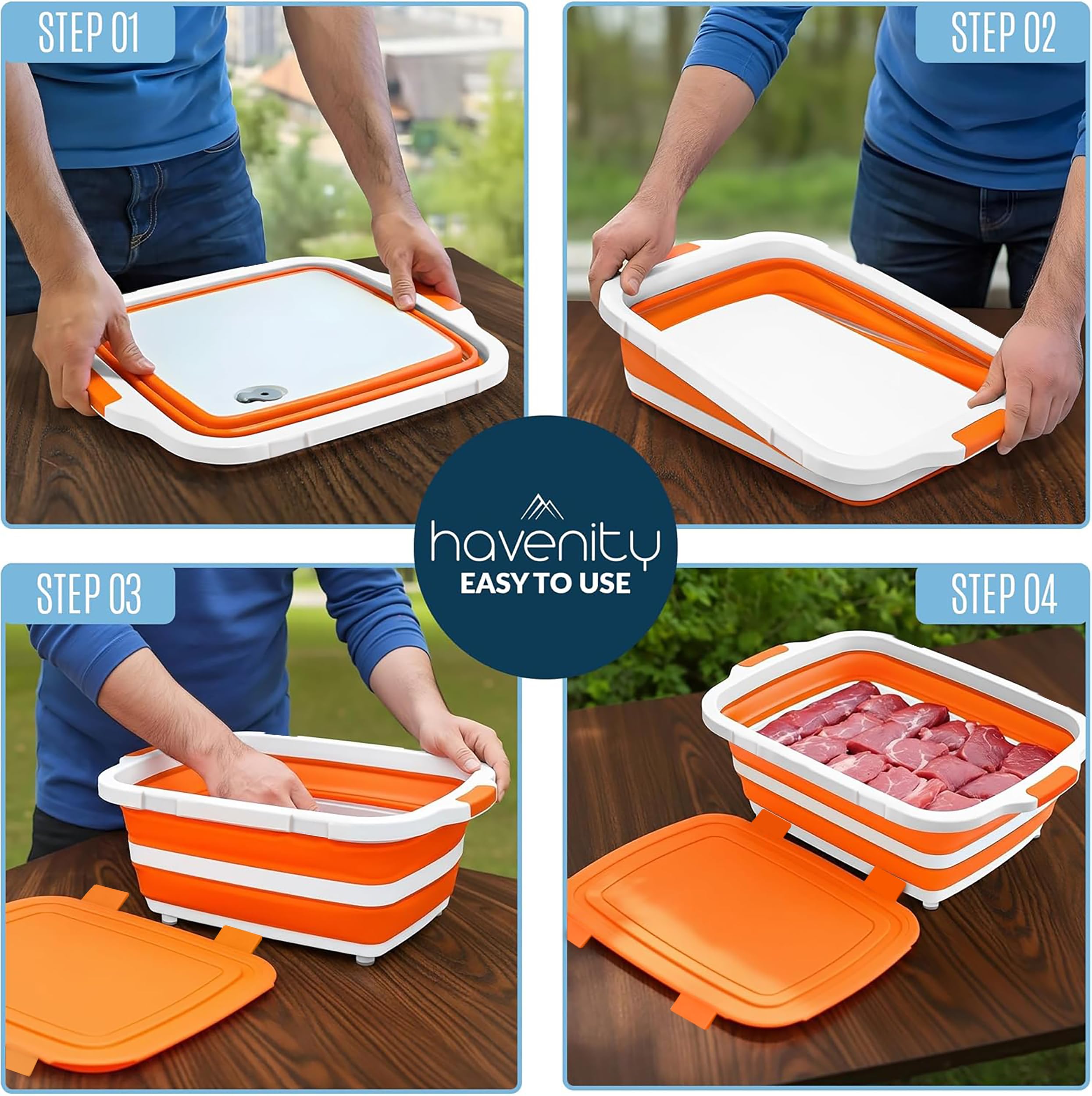Havenity tub handle and transport ease carrying to outdoor events