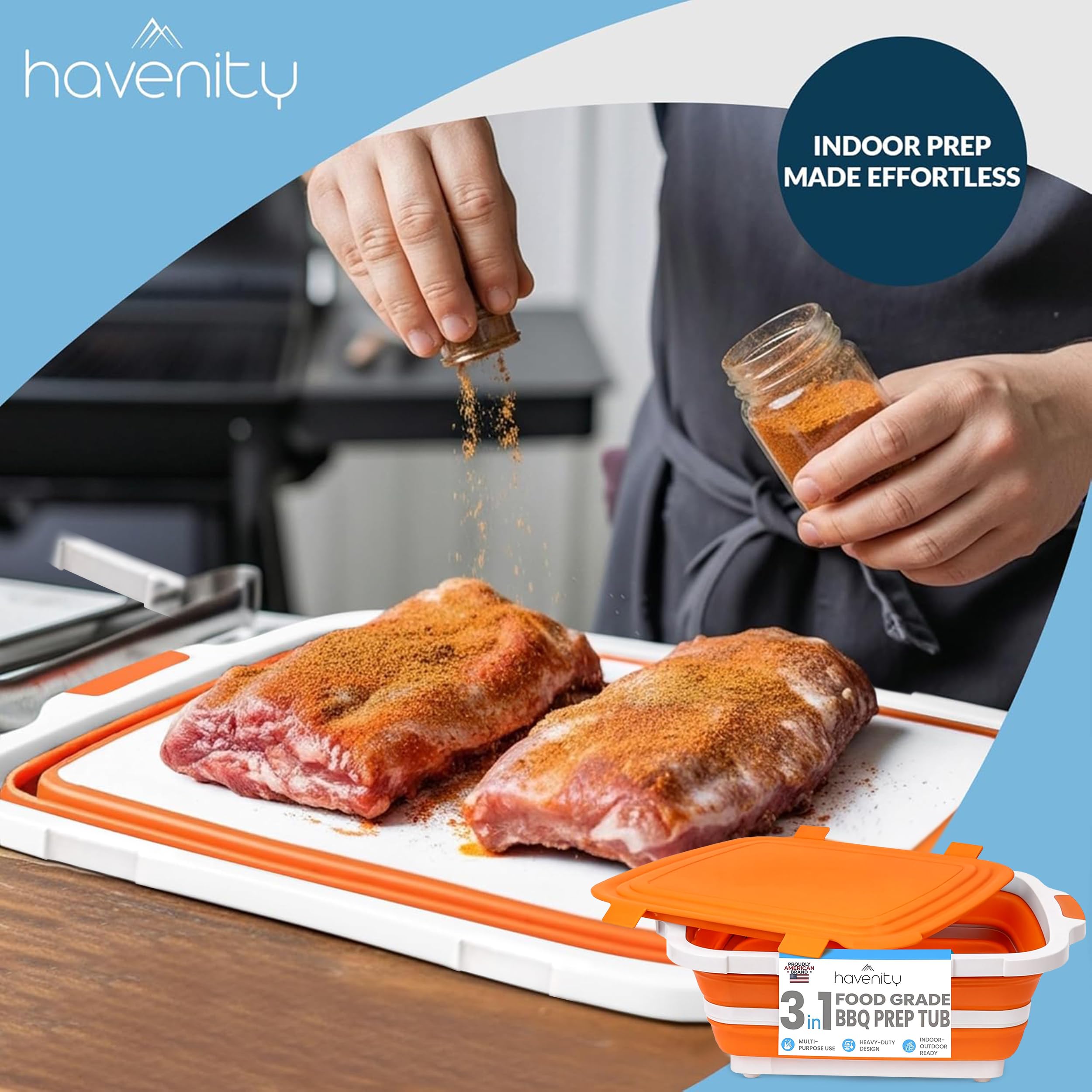 Havenity locking lid closeup secures ingredients and prevents spills