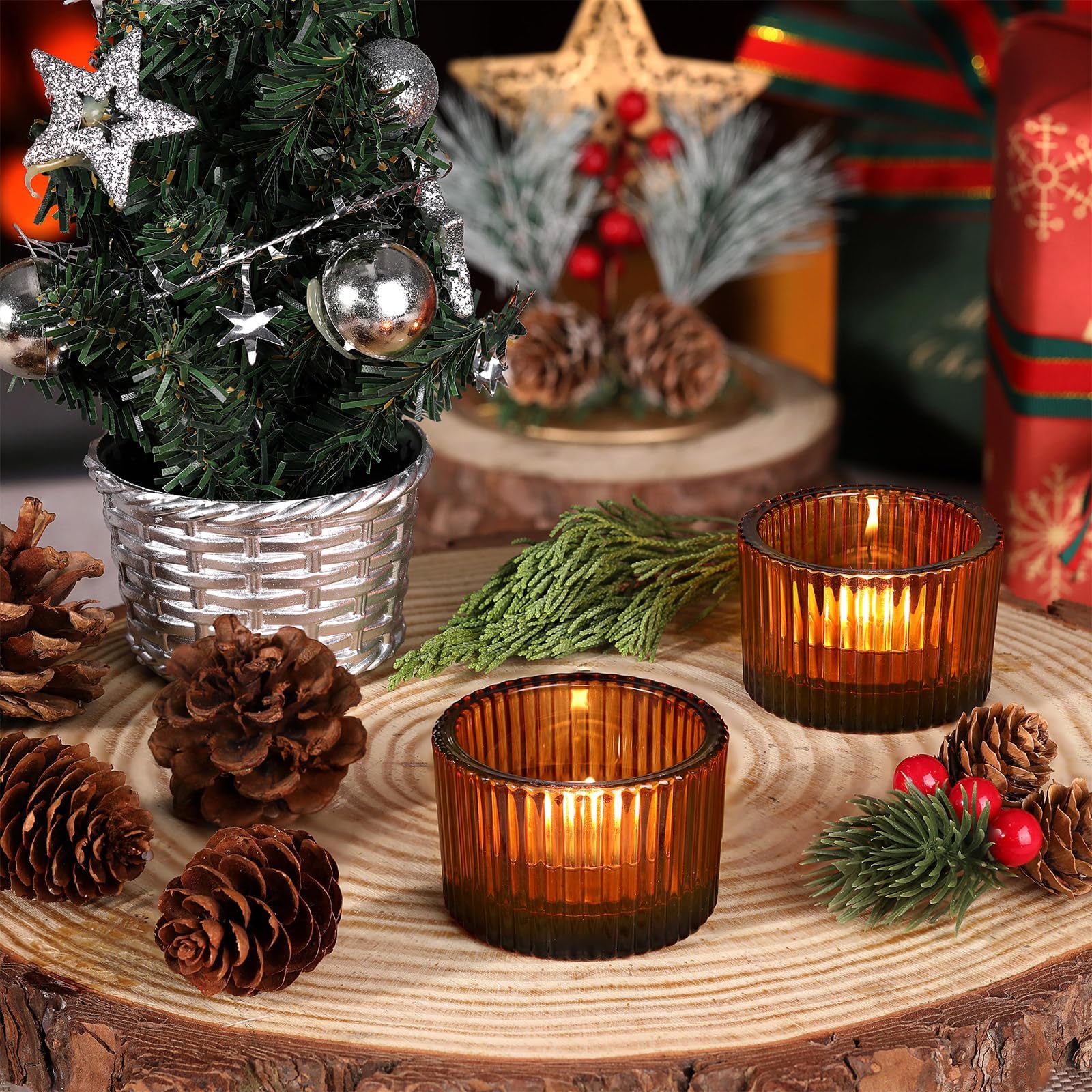 HAVITI votive holder in a cozy living room showing mood-enhancing light
