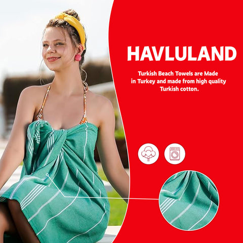 HAVLULAND close-up of cotton weave texture highlighting soft absorbency