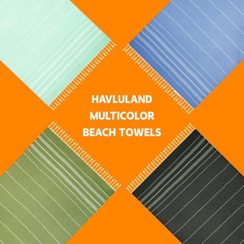 HAVLULAND stitched hem detail on towel edge demonstrating durable construction and long life