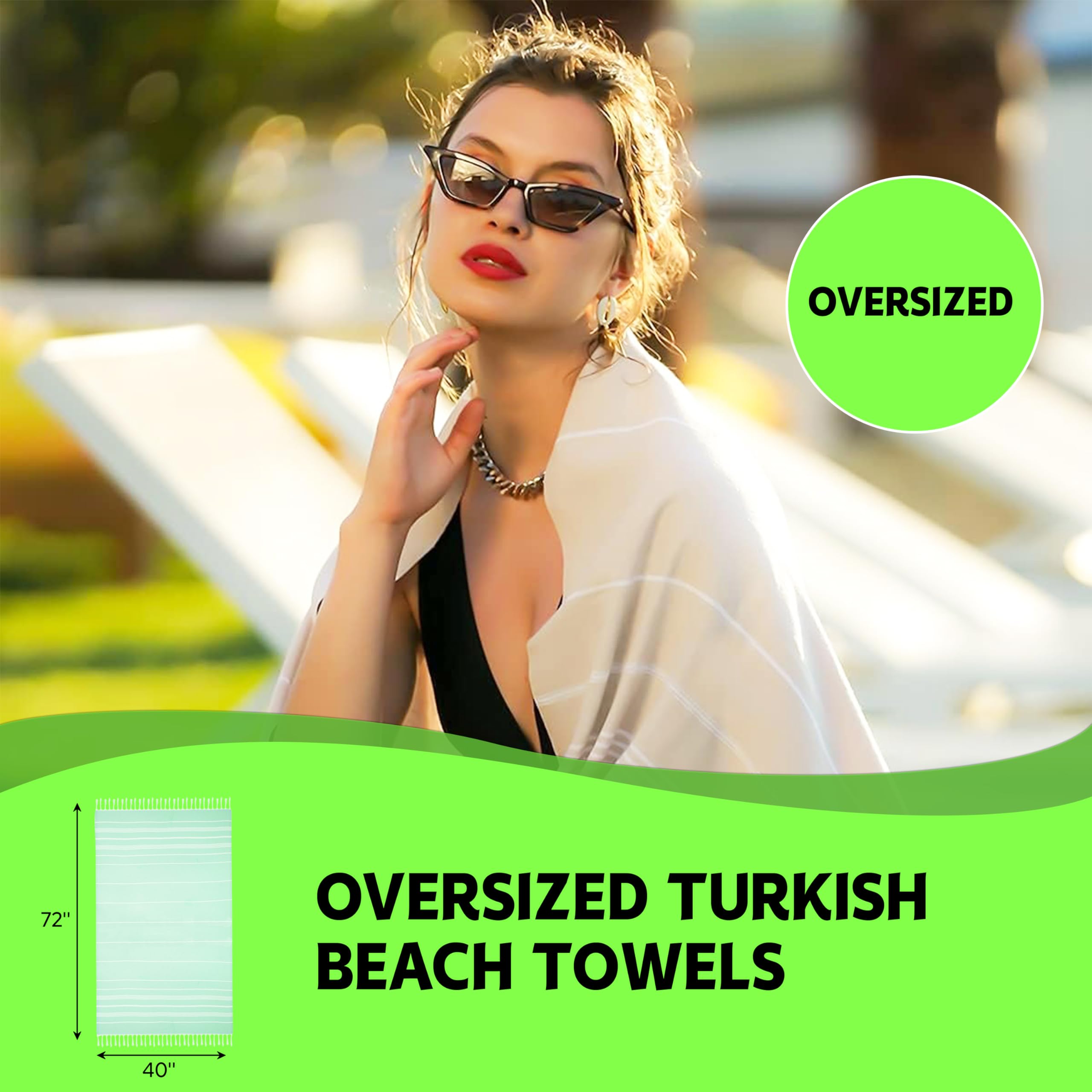 HAVLULAND fully spread towel on sand offering extra lounging space