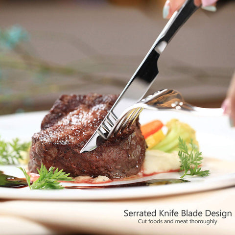 HaWare serrated knife blade close-up showing precise cutting performance and durability