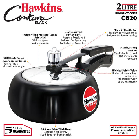 HAWKINS Contura on gas stovetop for fast, efficient cooking