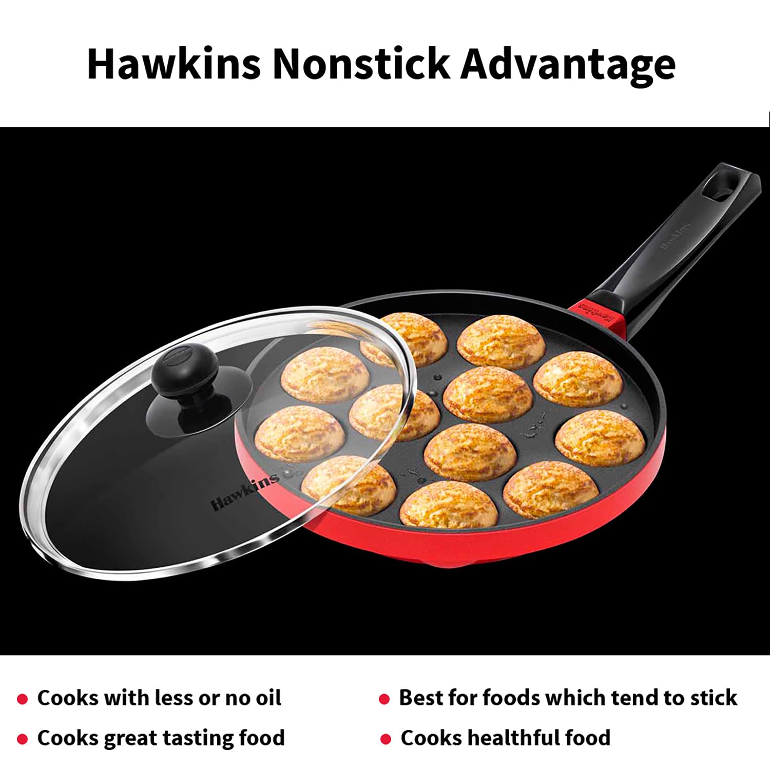 HAWKINS close-up of PFOA-free nonstick interior for effortless food release