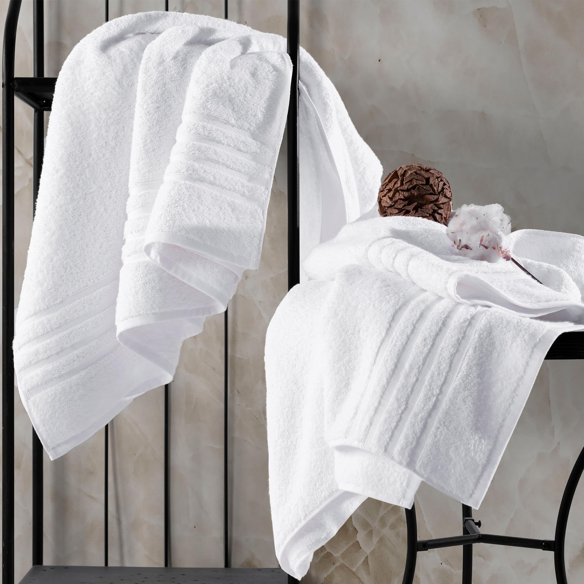 Hawmam Linen stitched edge and label close-up showing durable finish and easy-care guidance