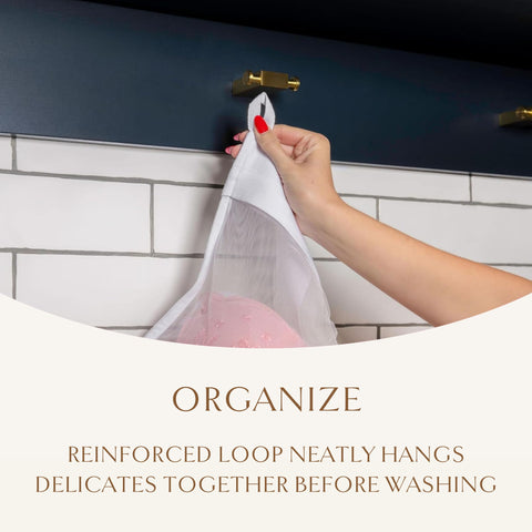 Hayden Hill bags filled with lingerie showing gentle containment and organized washing