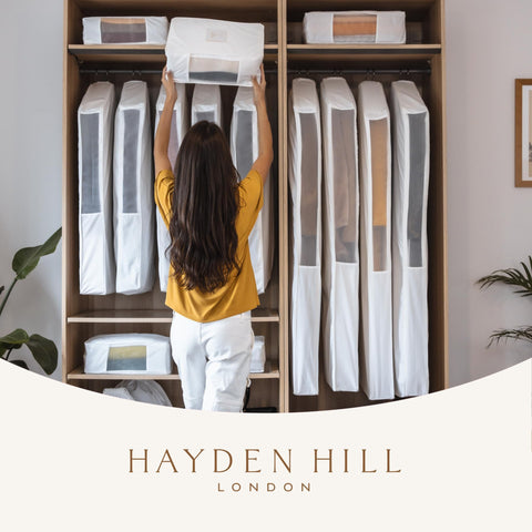 Hayden Hill bag in bedroom setting offering elegant organization