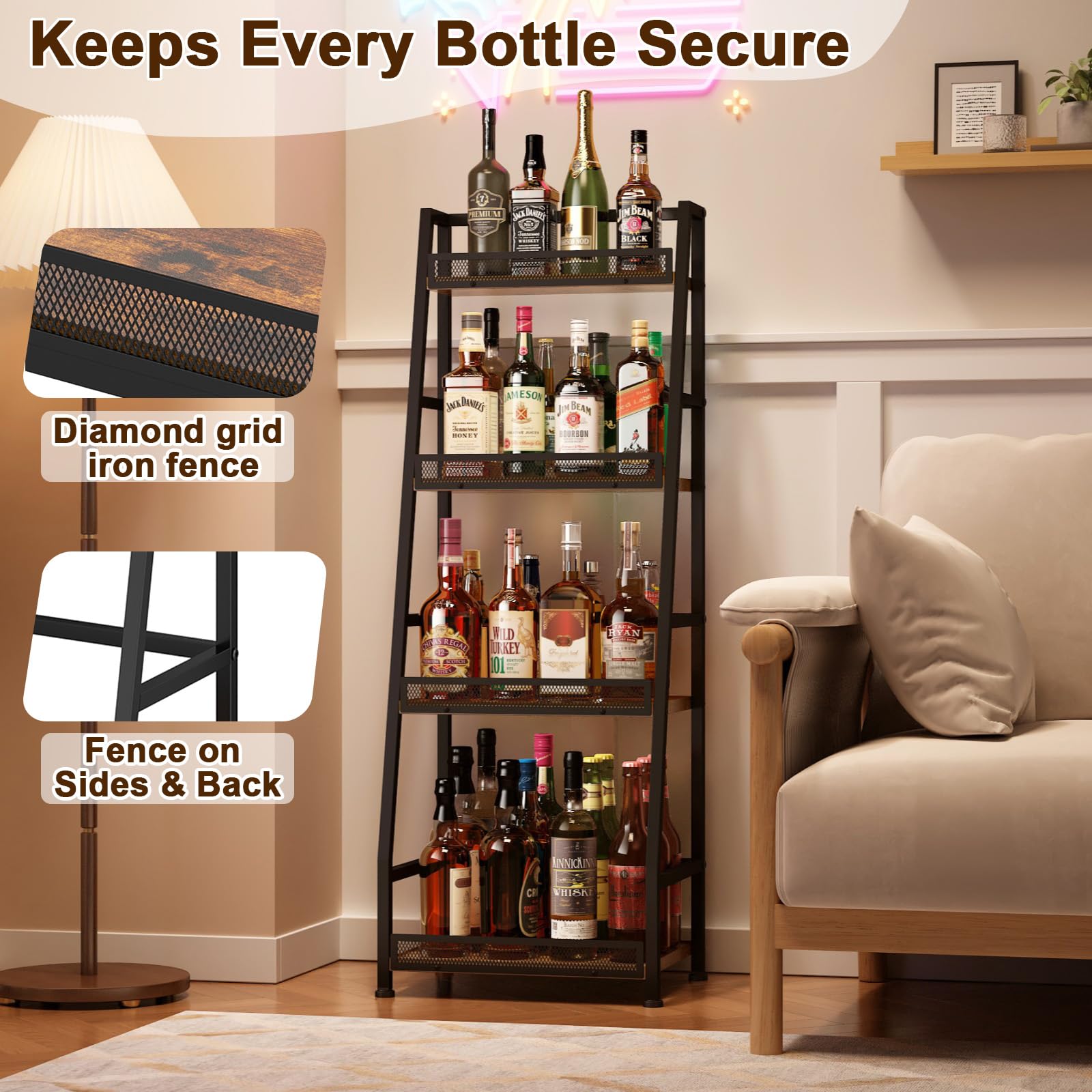 Hayexiha vertical bottle storage showing versatile arrangement and neat organization benefit