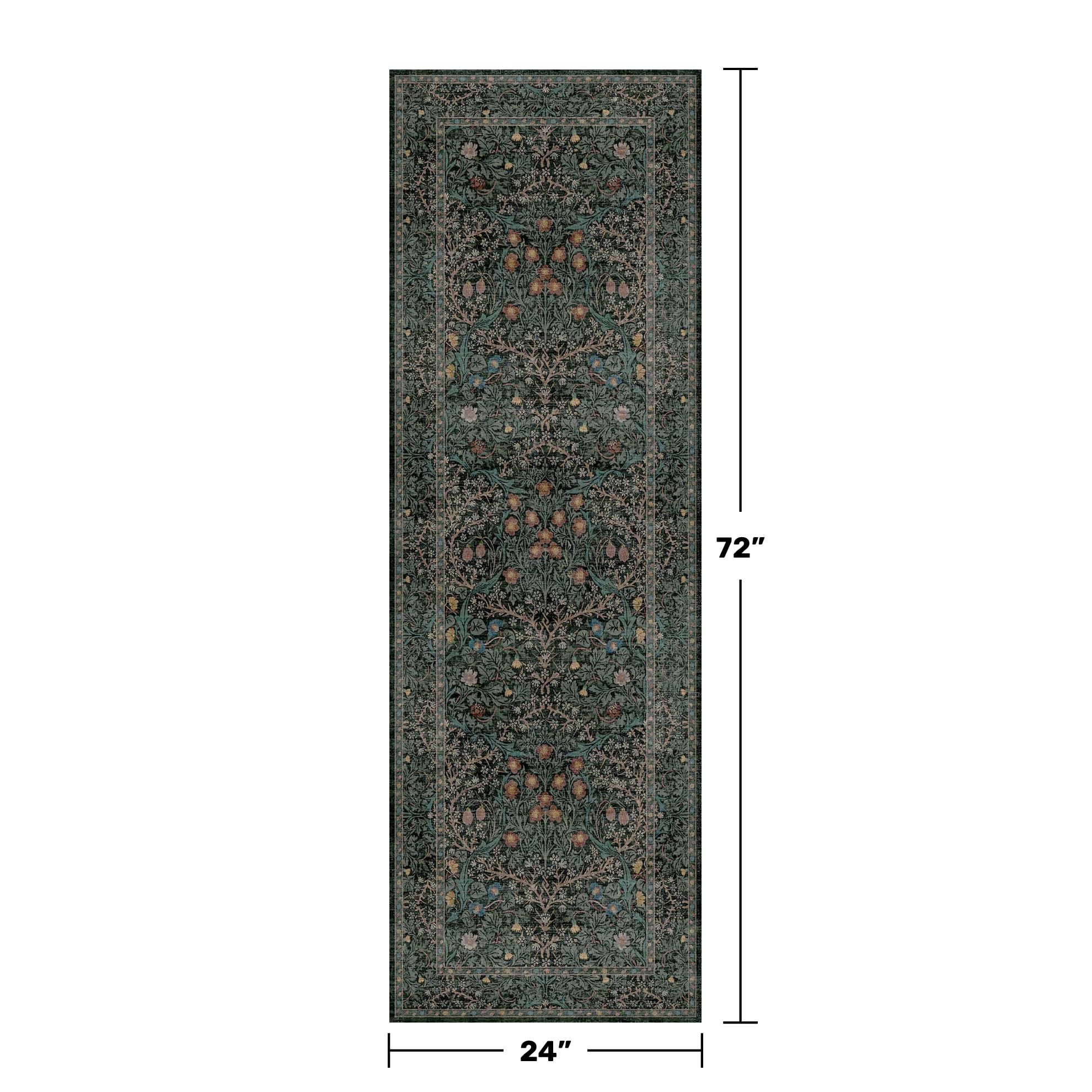 Hazo Haus close-up of dark green botanical pattern highlighting texture and detail