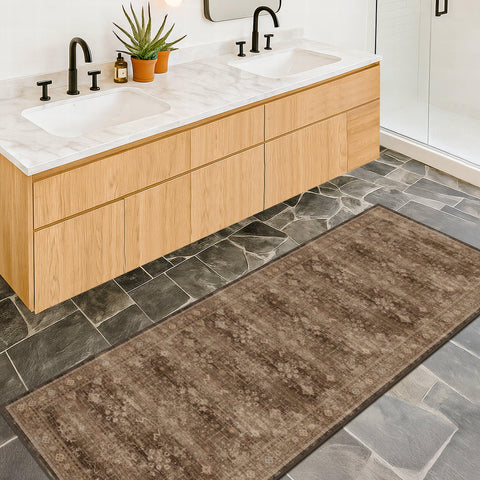 Hazo Haus folded rug unpacked showing creases and easy setup