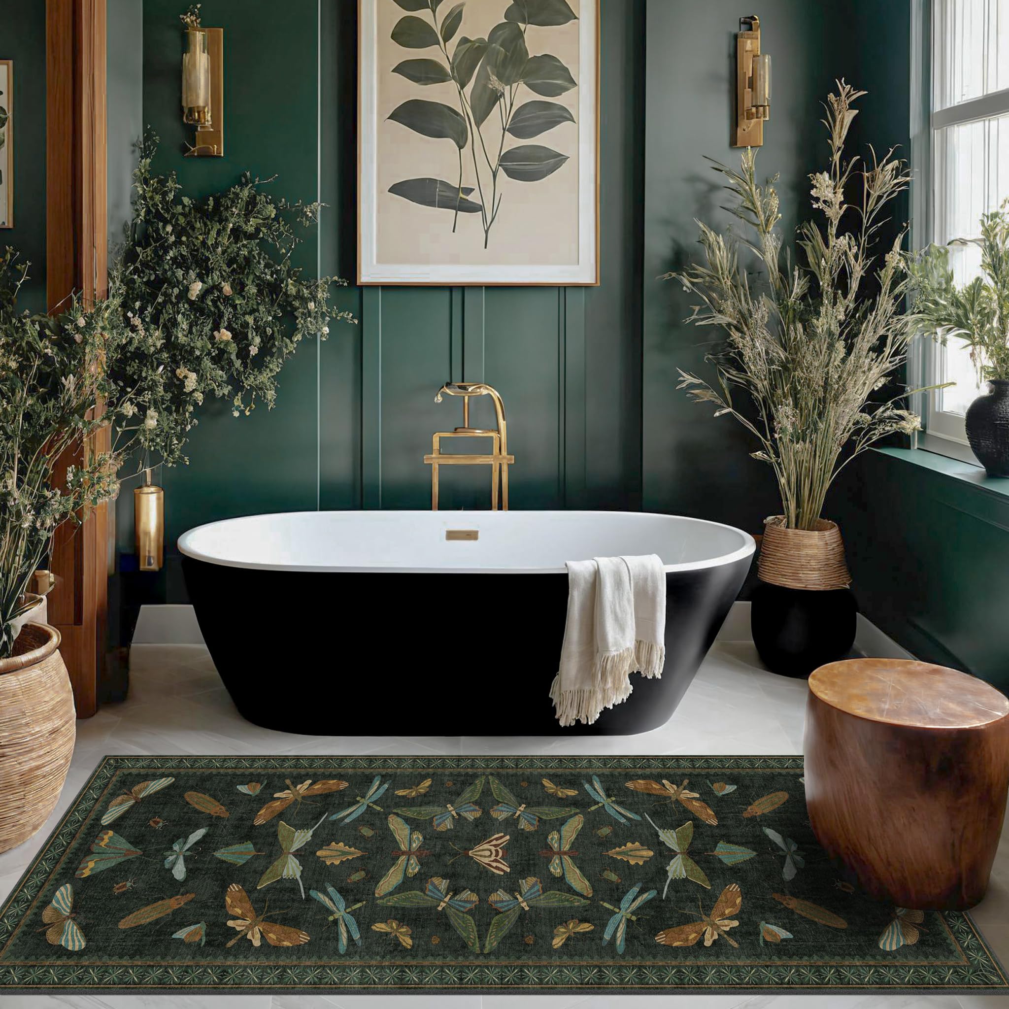 Hazo Haus runner laid in hallway showing scale against doorway and furniture