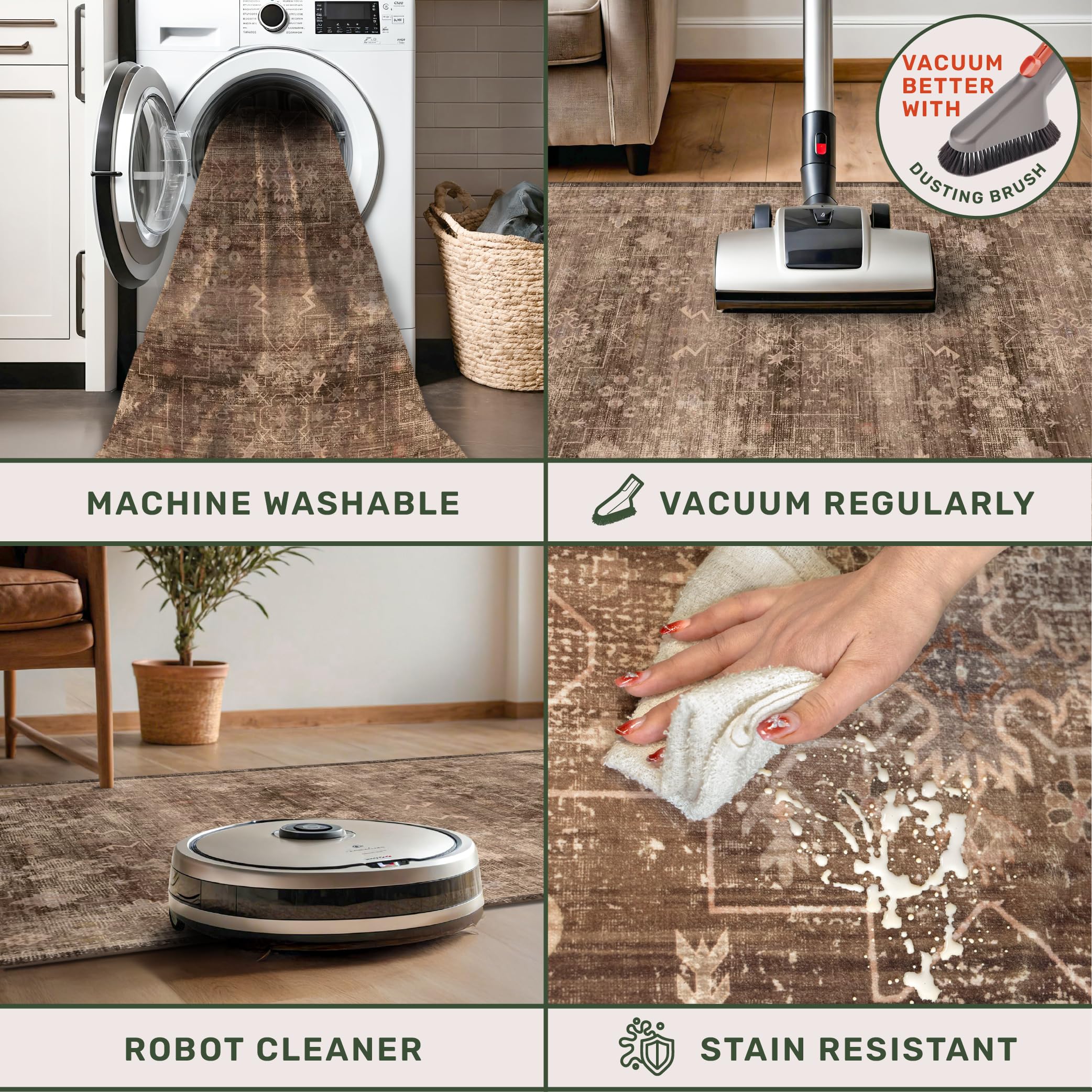 Hazo Haus runner styled in kitchen offering warmth and spill resistance