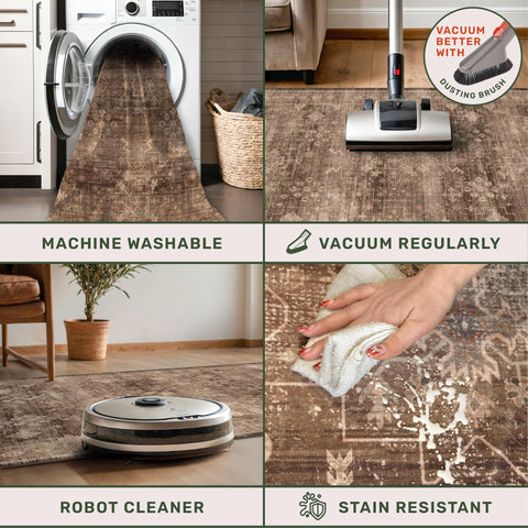 Hazo Haus runner styled in kitchen offering warmth and spill resistance