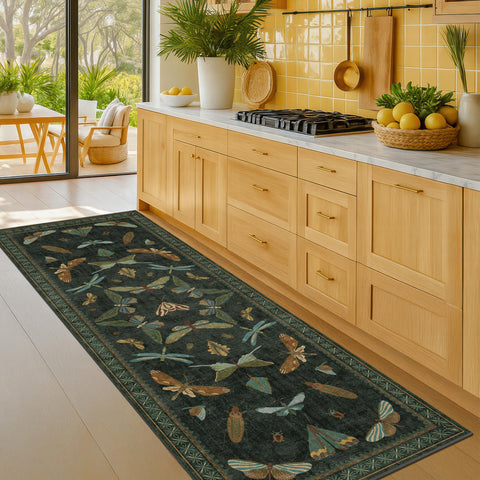Hazo Haus runner in bathroom setting adding vintage charm and durability