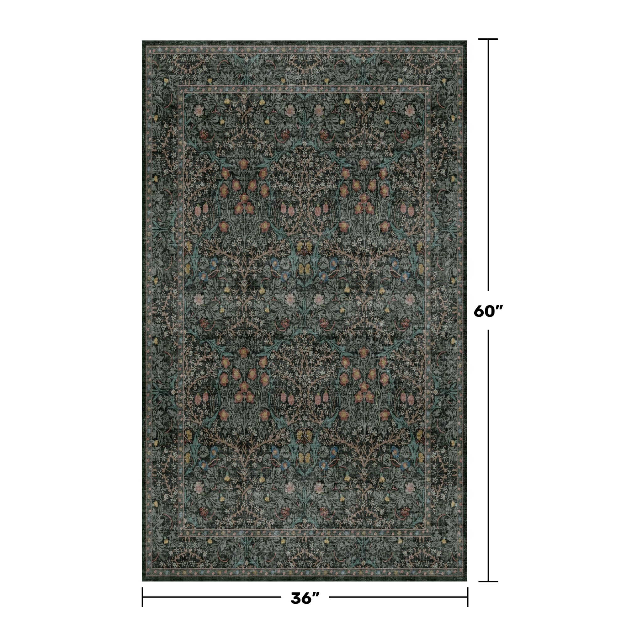 Hazo Haus close-up of rug texture revealing tight low-pile weave for durable, soft underfoot comfort