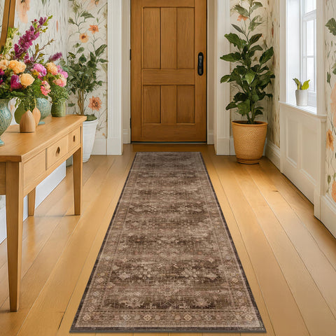 Hazo Haus runner front view showing full boho pattern and warm tones
