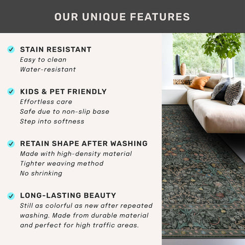 Hazo Haus runner styled in entryway conveying vintage charm and welcoming ambiance