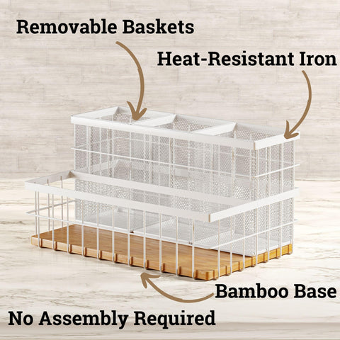 HB Design Co. bamboo base detail highlighting sturdy stain-resistant finish