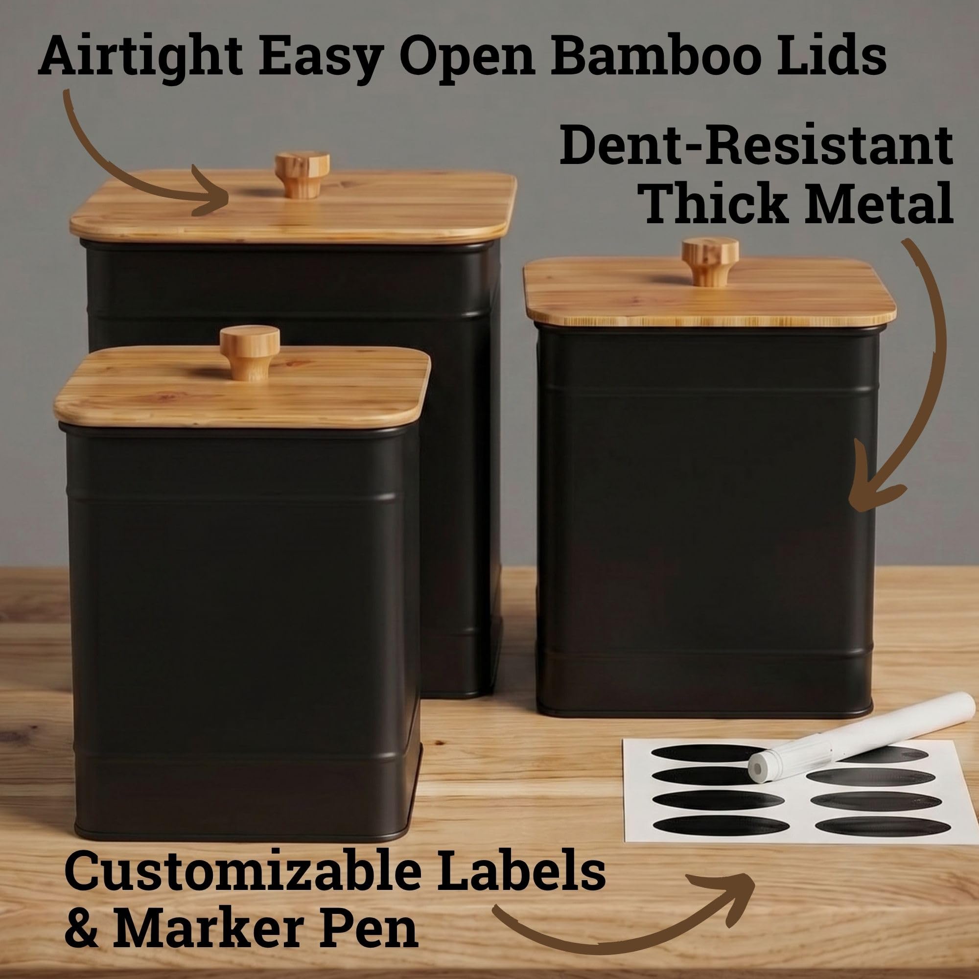 HB Design Co. bamboo lid closeup showing rubber seal for airtight freshness