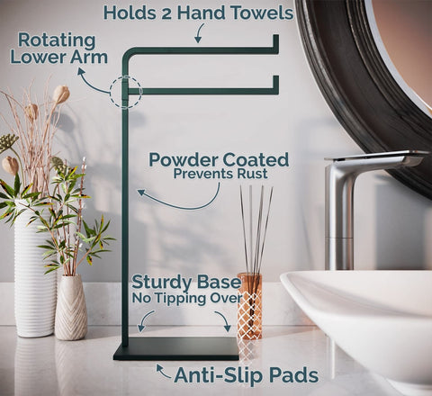 HB Design Co. close-up of wide base with anti-slip pads protecting countertop and preventing slips