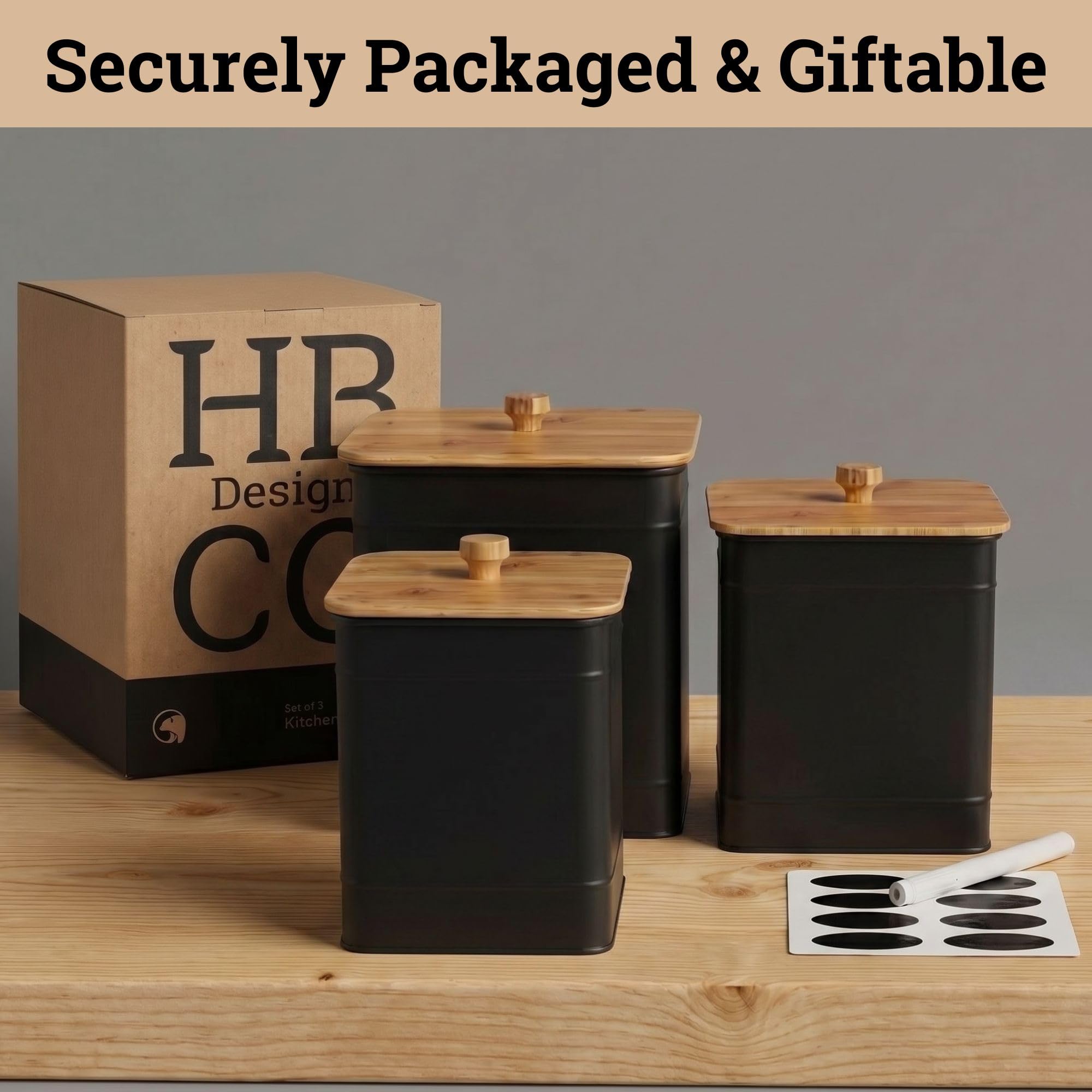 HB Design Co. empty canister inside view showing smooth interior for cleaning