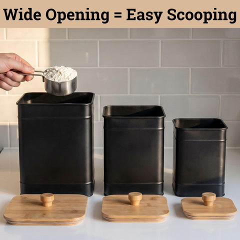 HB Design Co. size comparison with measuring cup illustrating jar capacities