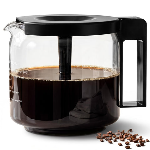 HBCyole front view of replacement carafe showing fit and capacity benefit