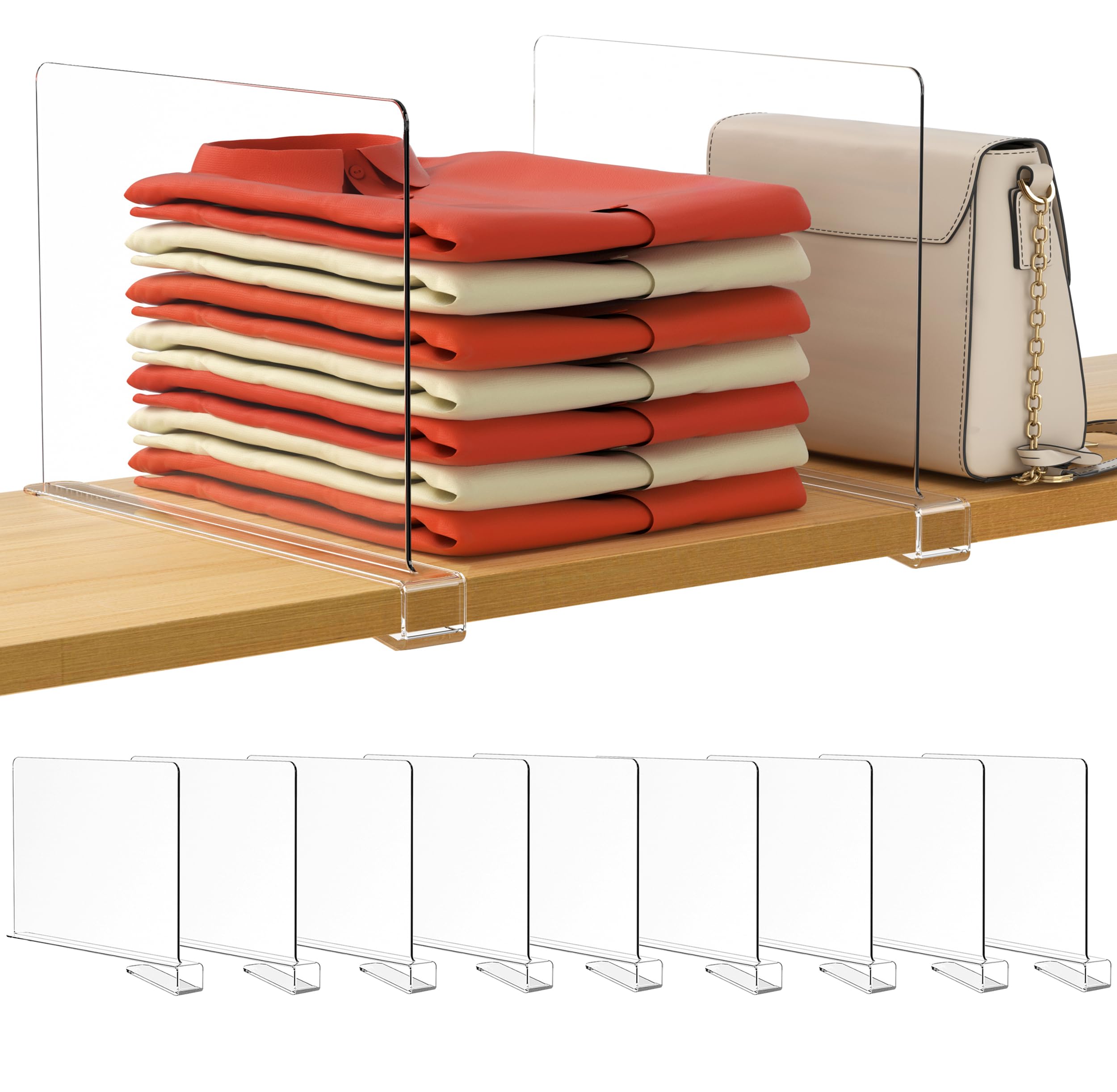 HBlife clear dividers front packaging showing set of nine and neat presentation