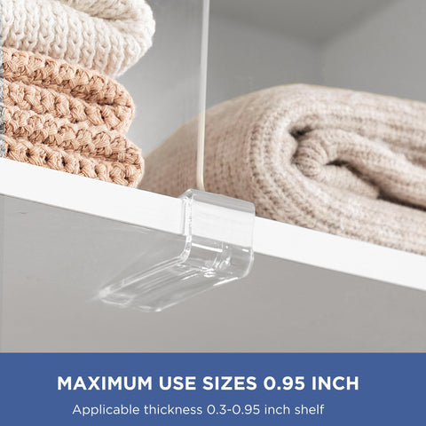 HBlife divider scale next to ruler showing fit for shelves up to 0.95 inches