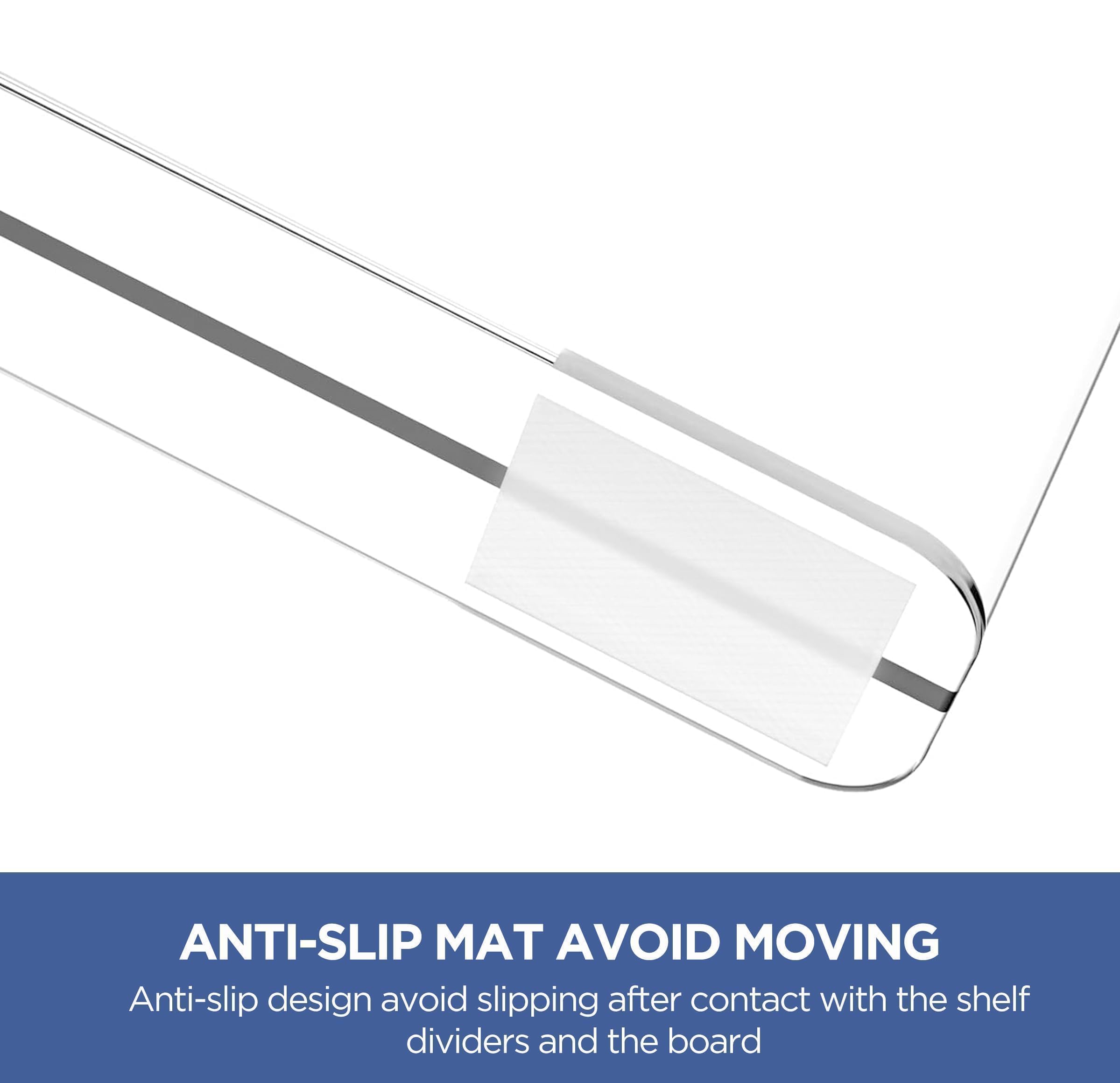 HBlife dividers on kitchen pantry shelf organizing boxes and cans efficiently