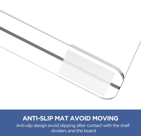HBlife dividers on kitchen pantry shelf organizing boxes and cans efficiently