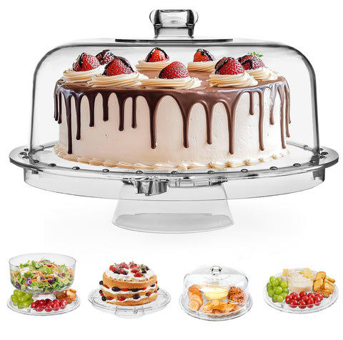 HBlife front view of cake stand showing clear display and elegant presentation