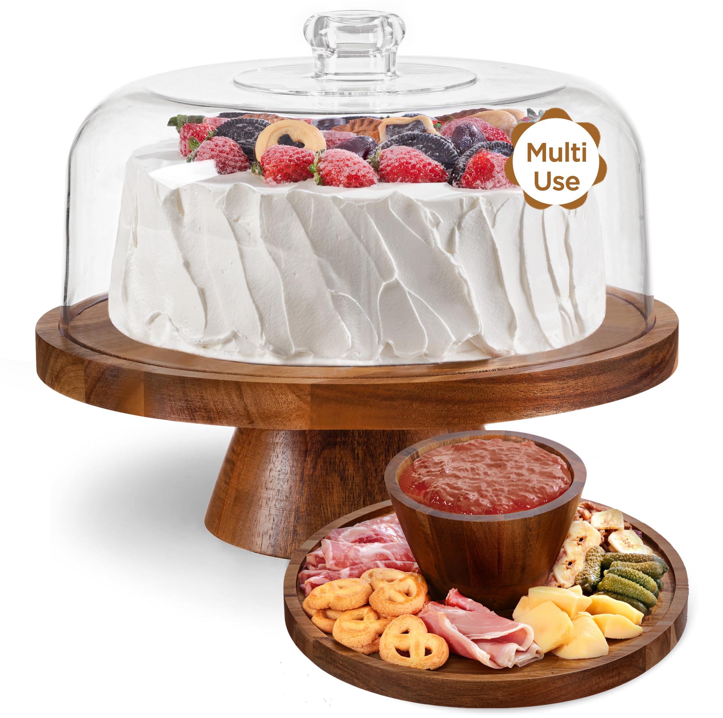 HBlife front view cake stand showing full display and protection benefit