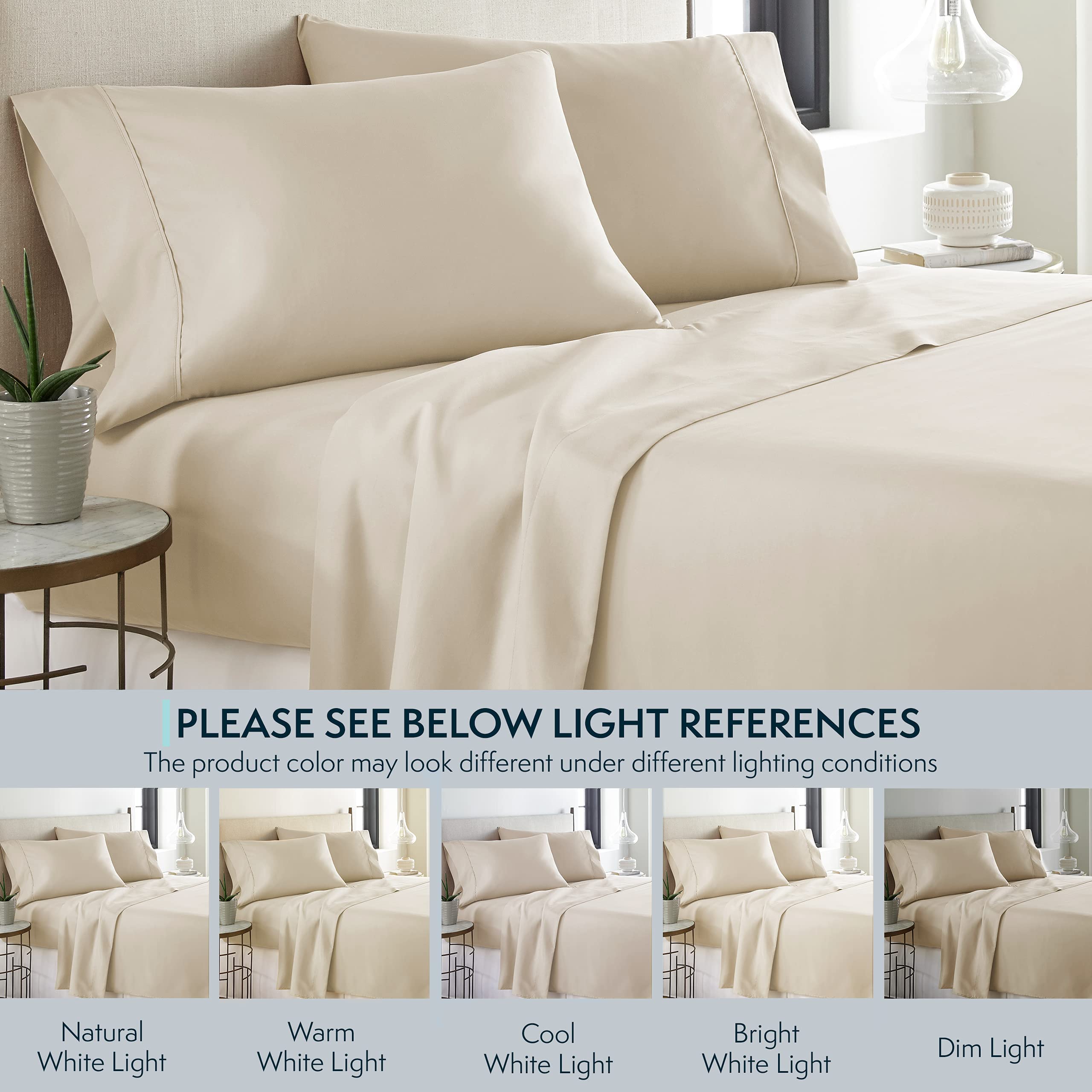 HC COLLECTION two pillowcases and flat sheet laid flat, showing full set completeness