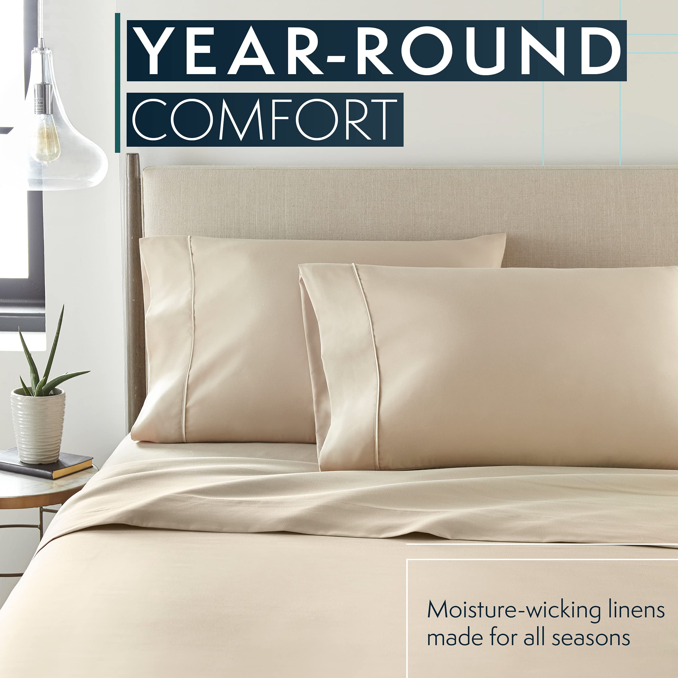HC COLLECTION sheet on mattress showing scale and fit, illustrating coverage and depth