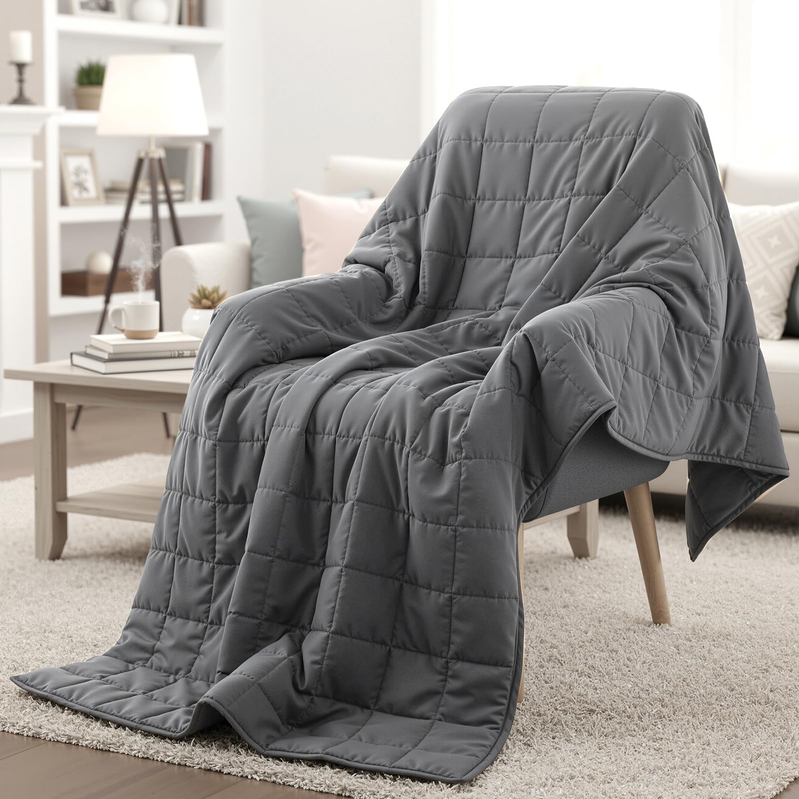 HCOIW queen blanket front view showing full coverage and even weight distribution