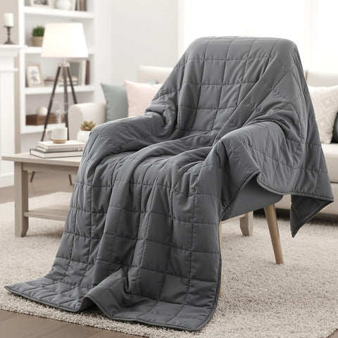 HCOIW queen blanket front view showing full coverage and even weight distribution