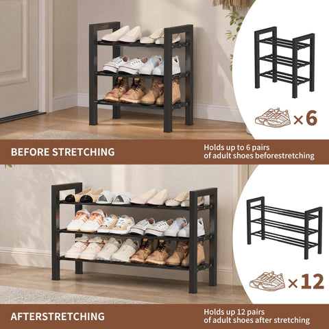 HDDTTZ expanded width inside a closet maximizing shoe capacity