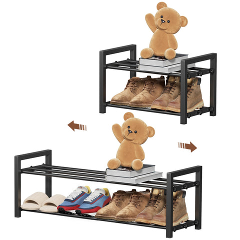 HDDTTZ front view showing full rack holding multiple shoes and saving space