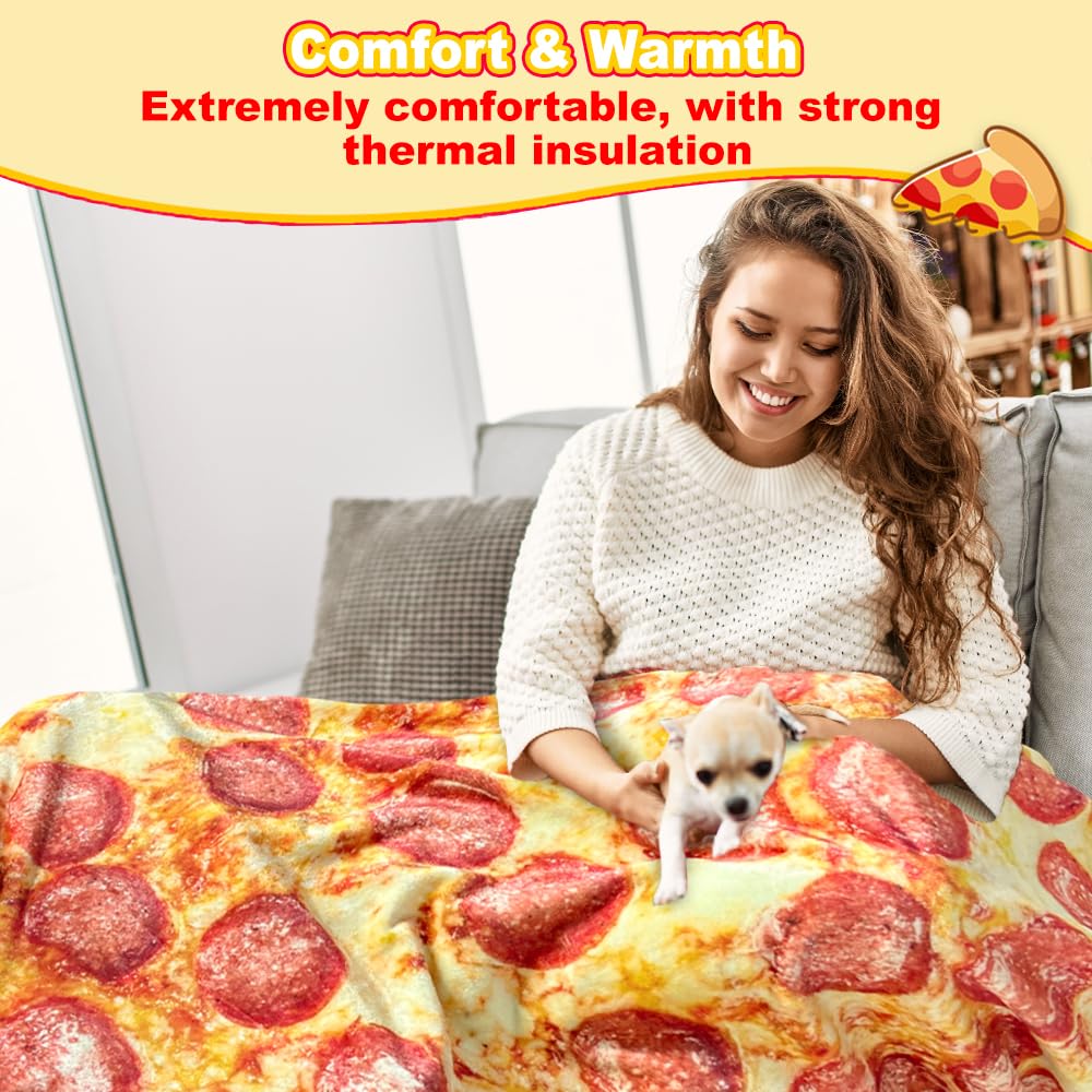 HDFK pizza blanket with child wrapped for imaginative play and snug comfort