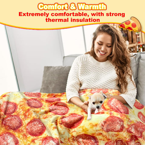 HDFK pizza blanket with child wrapped for imaginative play and snug comfort