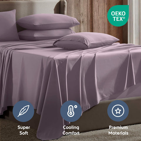 Hearth & Harbor fitted sheet deep pocket detail holds tall mattress securely