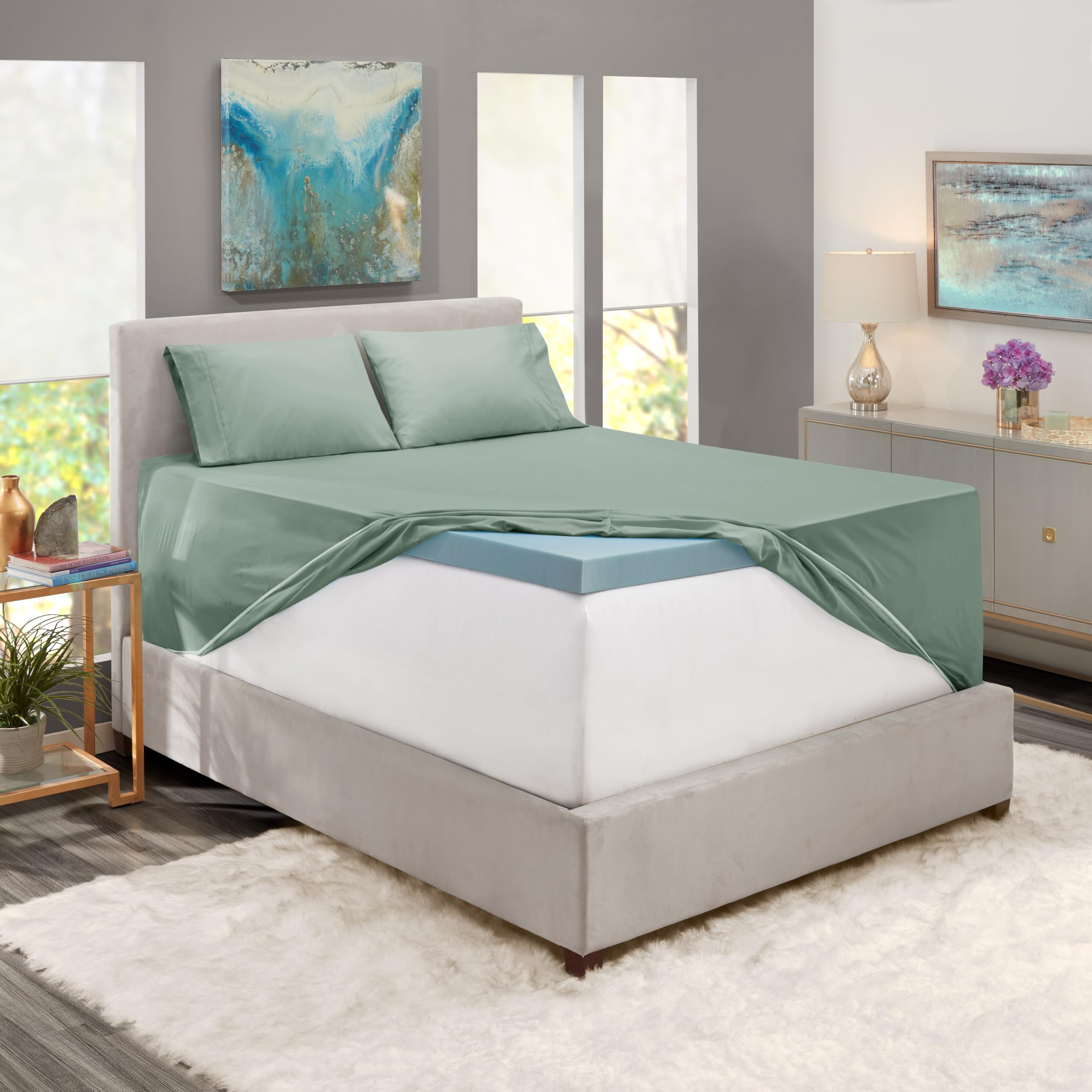Hearth & Harbor microfiber fabric texture close-up highlighting softness