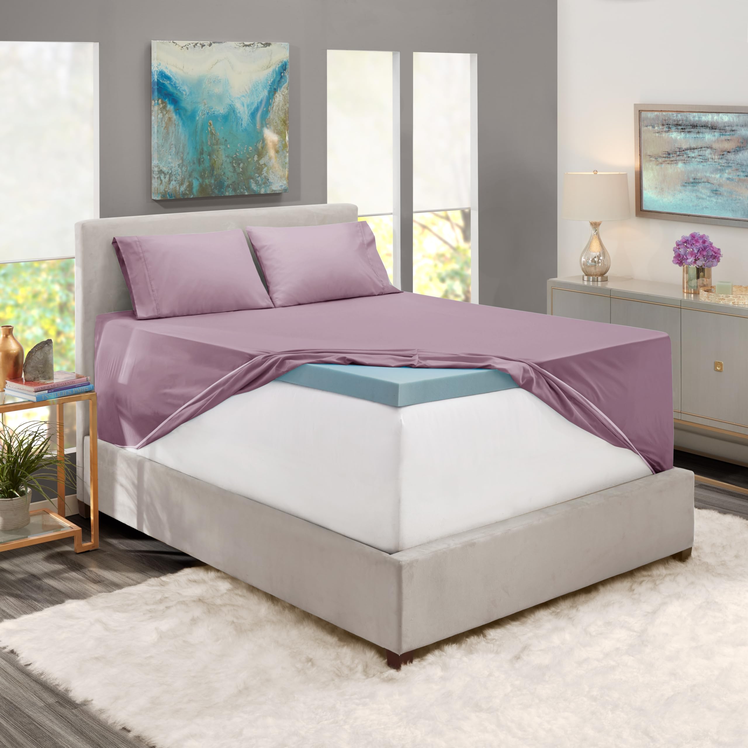 Hearth & Harbor four pillowcases neatly stacked showing matching set