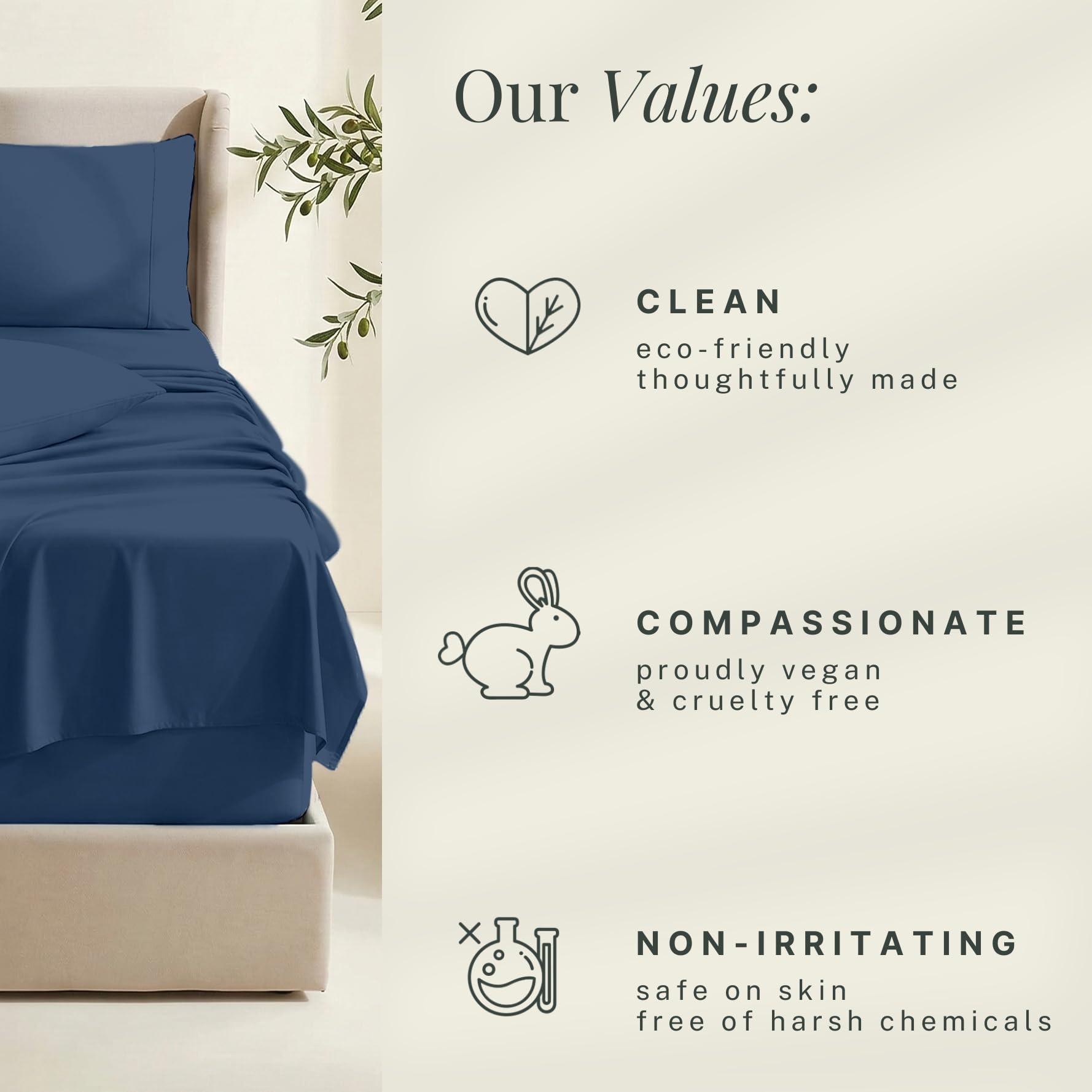 Hearth & Harbor fitted sheet next to mattress ruler showing fit for deep mattresses benefit