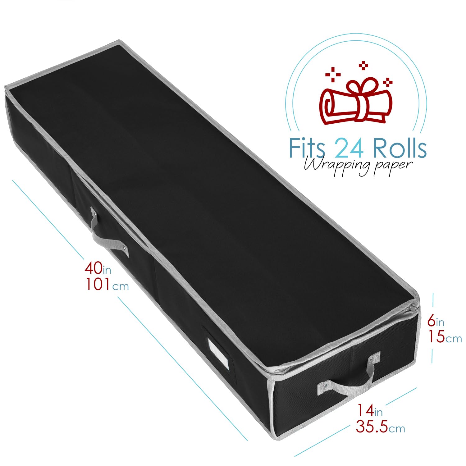 Hearth & Harbor storage bag tucked under bed to save space