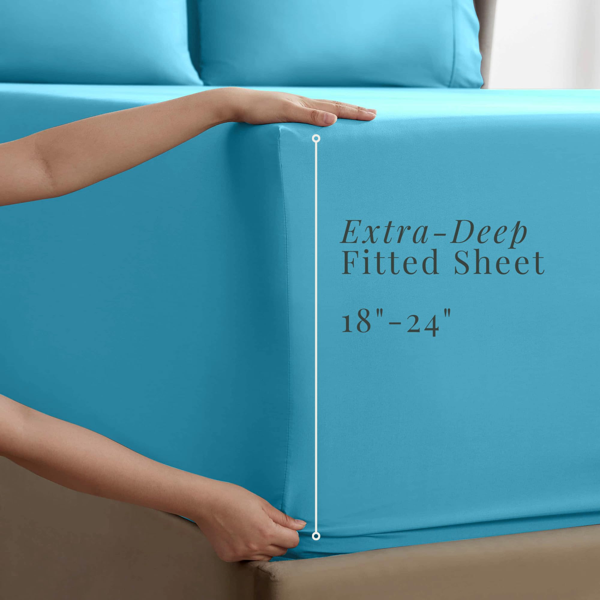 Hearth & Harbor flat sheet folded to show smooth finish and quick-dry benefit