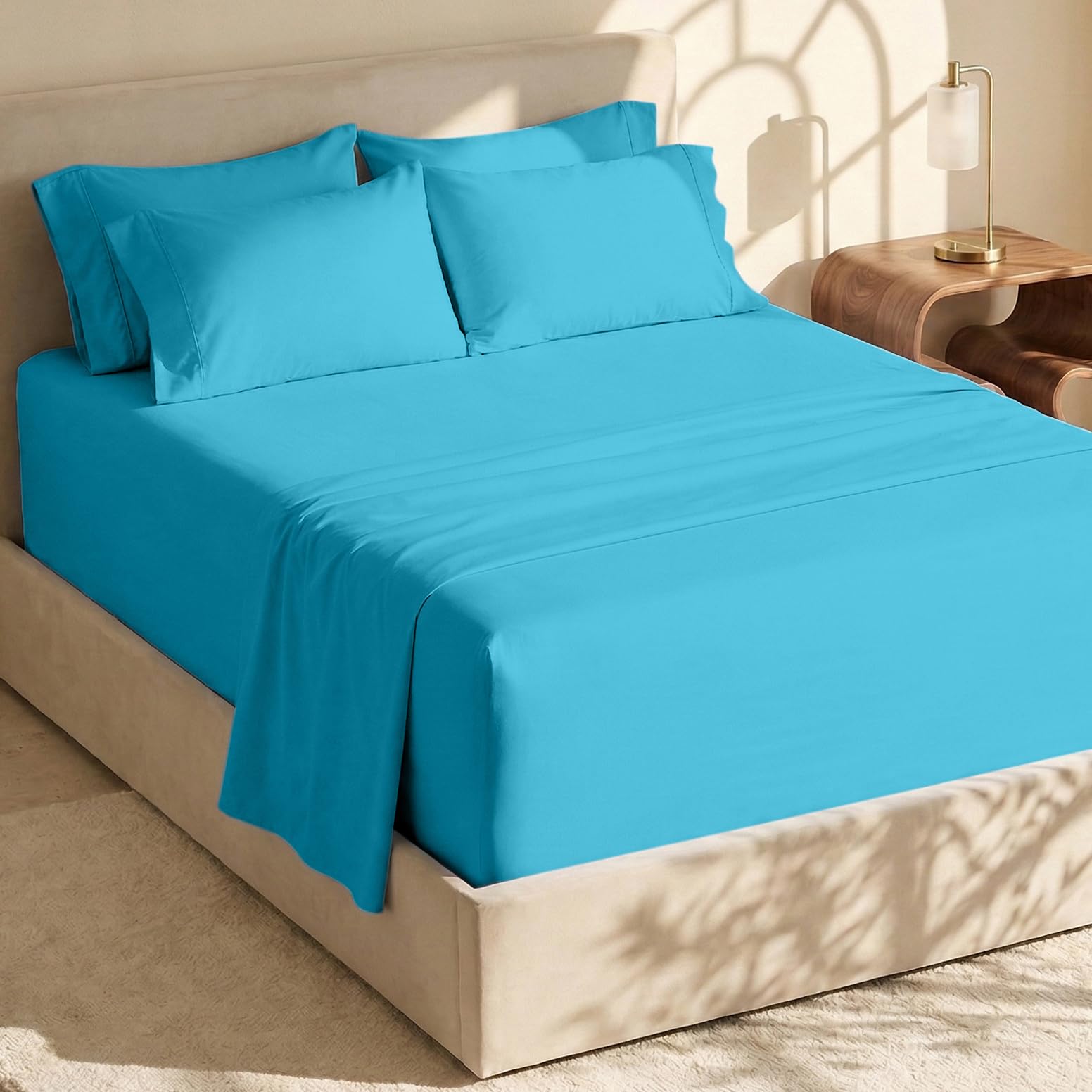 Hearth & Harbor front packaging showing Beach Blue set and contents, clear labeling benefit